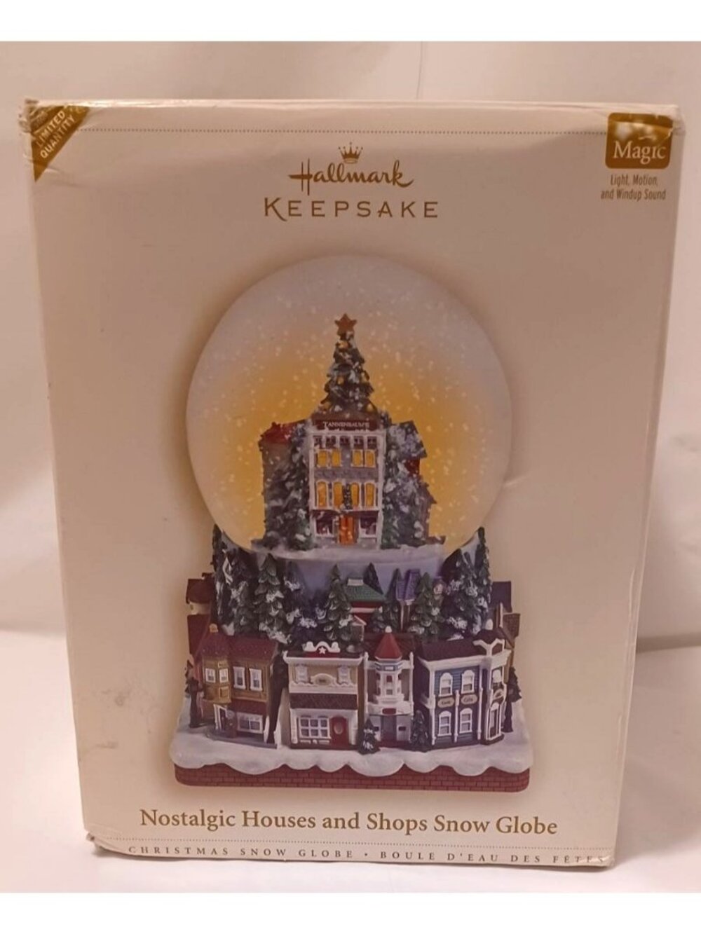 Hallmark Keepsake 2006 Nostalgic House & Shops snow globe Rare Hard to Find READ